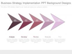 Business Strategy Implementation Ppt Background Designs