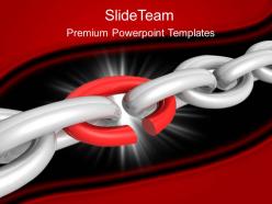 Business strategy implementation templates broken chain link ppt slides powerpoint