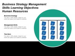Business strategy management skills learning objectives human resources cpb