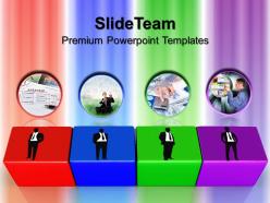Business strategy powerpoint templates blocks success ppt process