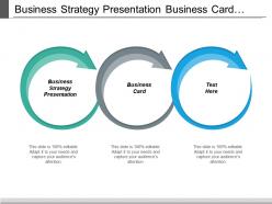 Business strategy presentation business card optimizing business cpb