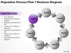 Business strategy process flow 7 diagram powerpoint templates ppt backgrounds for slides 0523