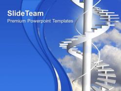 Business strategy process templates ladder to paradise stairs growth ppt powerpoint