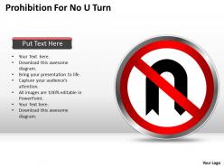 Business strategy prohibition for no turn powerpoint templates 0528