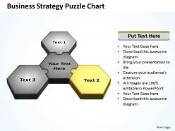 Business strategy puzzle chart powerpoint templates 0812