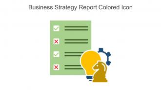 Business Strategy Report Colored Icon In Powerpoint Pptx Png And Editable Eps Format