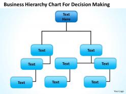 Business structure chart hierarchy for decision making powerpoint templates 0515