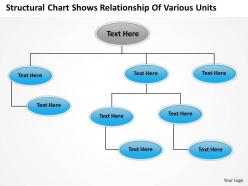 Business Structure Chart Structural Shows Relationship Of Various Units Powerpoint Templates 0515