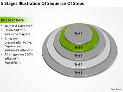 Business structure diagram 5 stages illustration of sequence steps powerpoint templates