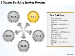 Business structure diagram banking spokes process powerpoint templates ppt backgrounds for slides