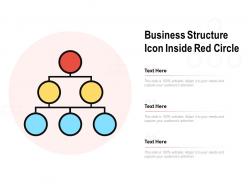 Business Structure Icon Inside Red Circle