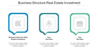 Business structure real estate investment ppt powerpoint presentation portfolio designs download cpb