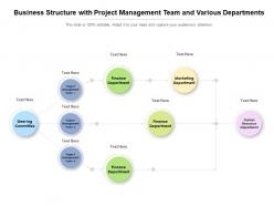 Business Structure With Project Management Team And Various Departments
