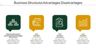 Business Structures Advantages Disadvantages Ppt Powerpoint Presentation Model Show Cpb