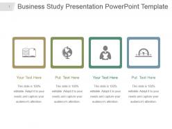 Business study presentation powerpoint template