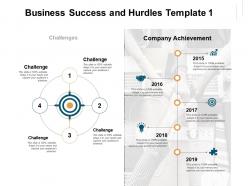 Business success and hurdles company achievement ppt powerpoint presentation example