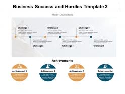 Business success and hurdles major challenges ppt powerpoint presentation templates