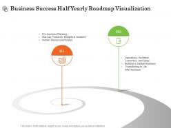 Business success half yearly roadmap visualization