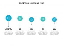 Business success tips ppt powerpoint presentation icon background cpb