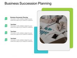 Business succession planning ppt powerpoint presentation model structure cpb