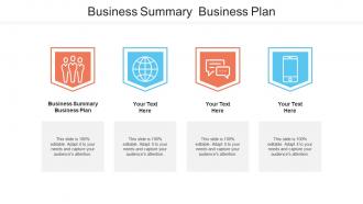 Business summary business plan ppt powerpoint presentation pictures ideas cpb