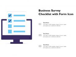 Business survey checklist with form icon