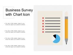 Business survey with chart icon