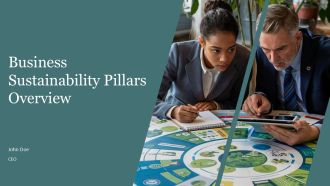 Business Sustainability Pillars Overview PPT Template AT