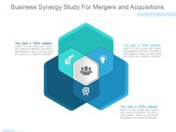 Business synergy study for mergers and acquisitions powerpoint slide