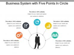 Business System With Five Points In Circle