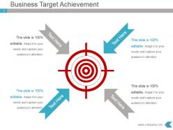 Business target achievement presentation visual design
