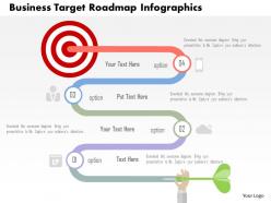 Business target roadmap infographics flat powerpoint design