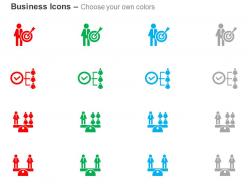 Business target selection organizational chart balance teamwork ppt icons graphics
