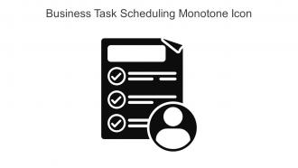 Business Task Scheduling Monotone Icon In Powerpoint Pptx Png And Editable Eps Format