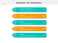 Business tax deductions ppt powerpoint presentation file objects cpb