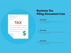Business tax filing document icon