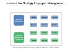 Business tax strategy employee management relationship firm structure cpb