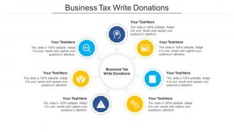 Business tax write donations ppt powerpoint presentation portfolio gridlines cpb