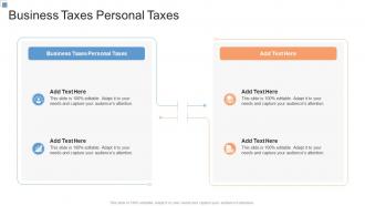 Business Taxes Personal Taxes In Powerpoint And Google Slides Cpb