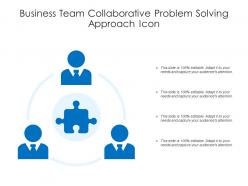 Business team collaborative problem solving approach icon