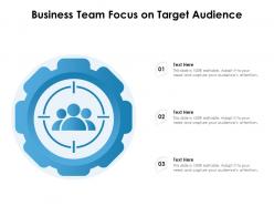Business team focus on target audience