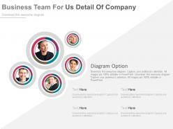 Business Team For About Us Detail Of Company Powerpoint Slides
