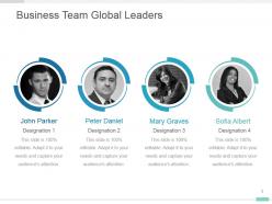 Business team global leaders powerpoint ppt visual