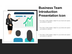 Business team introduction presentation icon