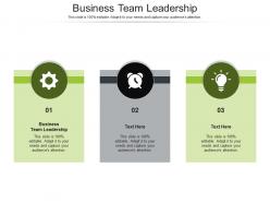 Business team leadership ppt powerpoint presentation outline designs download cpb