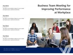 Business team meeting for improving performance