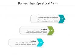 Business team operational plans ppt powerpoint presentation layouts infographic template cpb