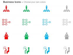 Business team organizational chart meeting speaker ppt icons graphic