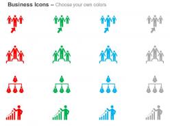 Business team selection success organizational chart presenting growth chart ppt icons graphics