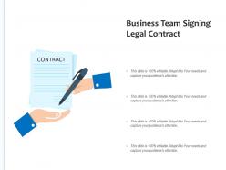 Business team signing legal contract